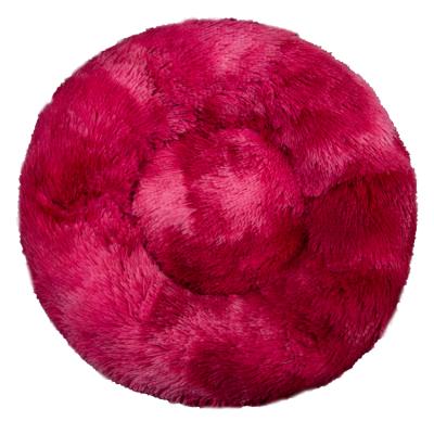 China Jhome Breathable Pampers 40cm RTS XS Washable Cat Bed Luxury Calming Soft Faux Fur Cat Bed Donut Dog Bed Round Fluffy Felt Bedroom Cave Custom for sale