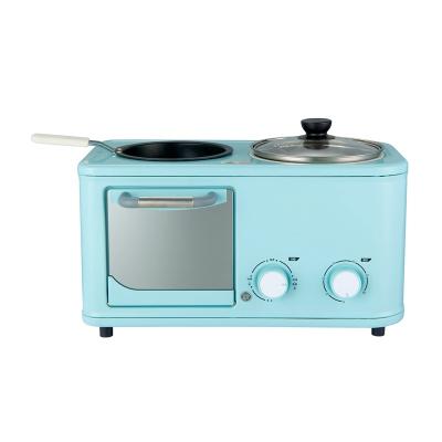 China Mechanical New Design Portable Household 3 in 1 Breakfast Maker with Pot, Stove, Toaster Oven for sale