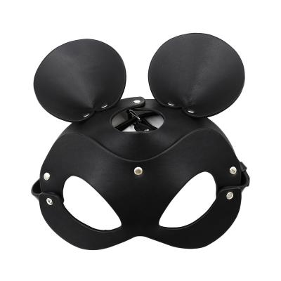 China CIVET BDSM Blindfolded Mask Latest Design Factory Price Bondage Gear Leather Head Part Leather Cat Rabbit Mouse Role Play for sale