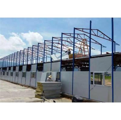 China Wateproof Lightweight Soundproof Modular Modern Sandwich Panel Prefab Lightweight Steel Frame EPS Sandwich Panel House for sale