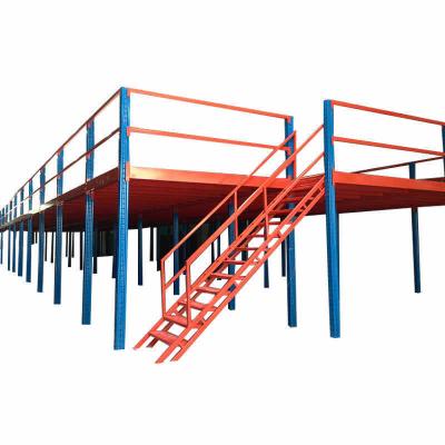 China Customized Heavy Steel Structure Mezzanine Floor Corrosion Protection Raised Storage Mezzanine Stacking Racks And Shelves for sale