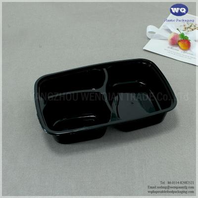 China Plastic 3 Compartments Bento Box-Disposable Food Storage Containers-Disposable Plastic Containers-Disposable Lunch Boxes for sale