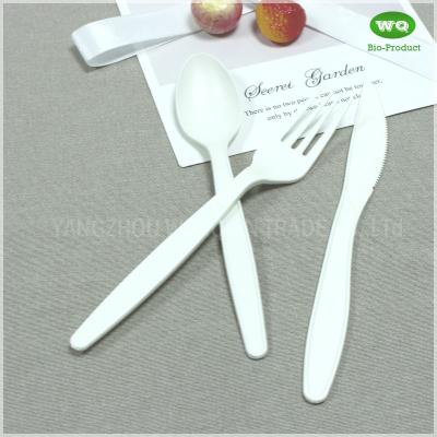 China 100% Compostable 7inch CPLA Cutlery Sets Heavyweight Disposable Biodegradable Bio-Based Plastic Utensils Silverware for sale