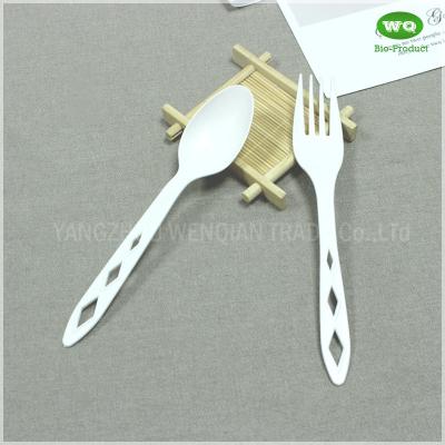 China 6.5 Inch CPLA Knife Spoon Fork Sets-Factory Direct Sale Biodegradable Disposable Utensils Composatable Spoon Knife Fork for sale