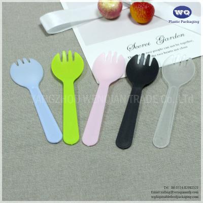 China Colorful Disposable Cake Spork,Colorful Plastic Sporks For Birthday Wedding Party-Plastic Cutlery Sets Factory for sale