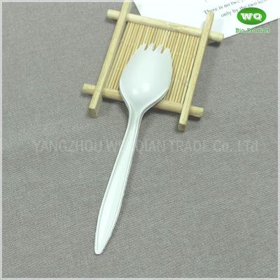 China 5.5 Inch Disposable Bioplastic Spork Great For School Lunch, Picnics Or Restaurant - Durable Biodegradable Cutlery for sale