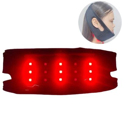 China Slimming/Pain Relief Red Light Double Chin Lipolysis Pad Led Therapy Infrared Chin Laser Lipo Strap For Removable Chin for sale