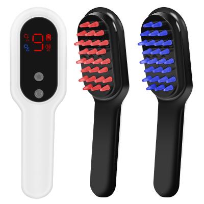 China 2021 Nondisposable Upgraded Electric Massager Hair Scalp Brush Comb Electric Massage Comb For Hair Growth for sale