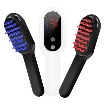 China 6000 rmp Healthy Hair Care Phototherapy Electric Head Hair Brush Vibration Frequency Wholesale Massage Comb For Hair Growth for sale