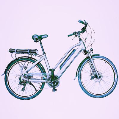 China Aluminum Alloy 6061 Standard City Electric Bicycle 48V 500W Motor Electric Bike 7 Speed ​​City Ebike for sale