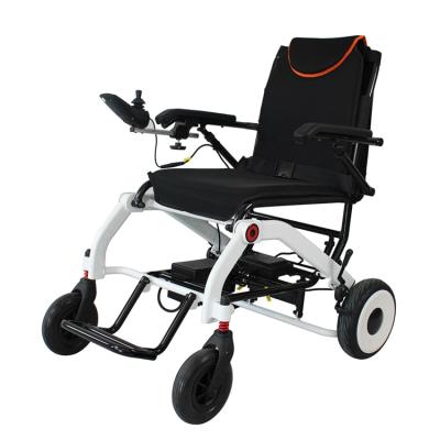 China Disabled Light Weight Cheap Price Alumminum Alloy Electric Chair Caremoving Handcycle Foldable Electric Wheelchair For Disabled Traveling for sale