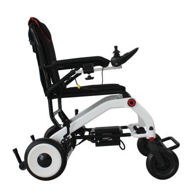 China Disabled Light Weight Cheap Price Alumminum Alloy Electric Chair Caremoving Handcycle Foldable Electric Wheelchair For Disabled Traveling for sale