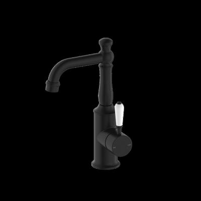 China Metered Faucets 2022 Chrome Brass Bathroom Retro Design Black Wash Water Tap Antique Basin Mixer Faucets With Sink for sale