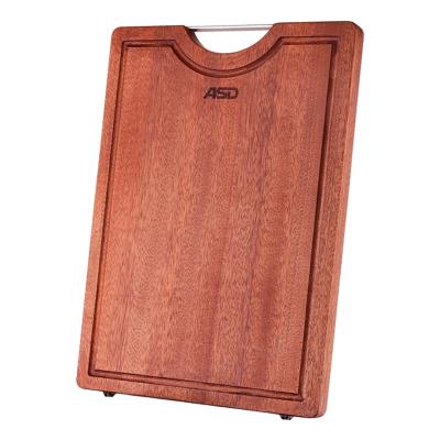 China Viable Custom Kitchen Butcher Wood Chopping Cutting Wooden Board with Juice Groove for sale