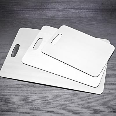 China Amazon Hot Selling Butcher Viable Kitchen Portable Chopping Cutting Board Stainless Steel for sale