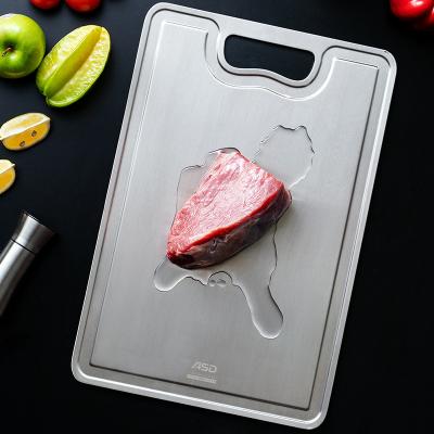 China Sustainable Personalized 304 Stainless Steel Rectangle Cutting Board Kitchen Chopper for sale