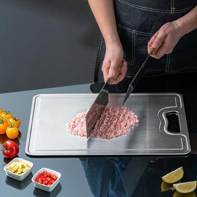 China Sustainable New Product 0.3mm Thin Stainless Steel Cutting Board Mincing Manufacturer for sale