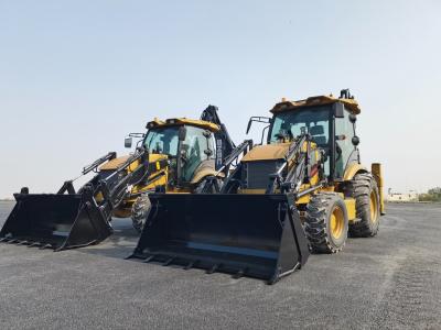 China Wheeled Mini Payloader 2.5 Ton Backhoe Digger Excavator 4X4 Retroexcavadoras Cargadoras for sale