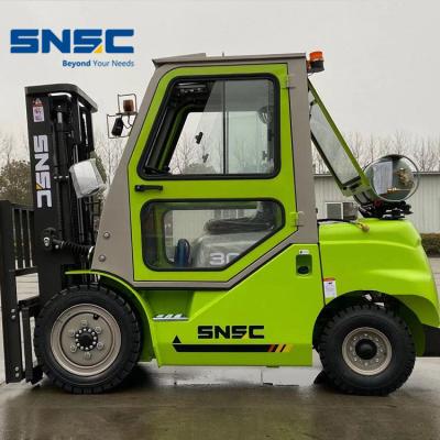 China 3 Ton Propane Forklift with LP Gas Engine and 2825x1230x2017mm Specifications for sale