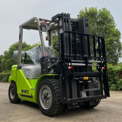 China FL30 3ton LPG vorkheftruck met vorkpositionair en zijdelingse schakelaar Te koop