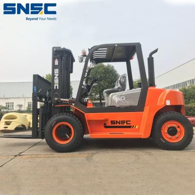 China Water Proof Overhead Guard Diesel Engine 5 Ton Forklift Truck for Industrial Needs for sale