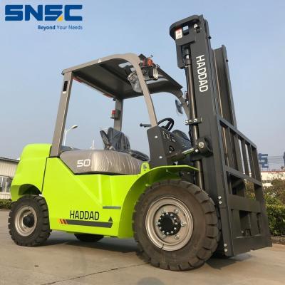 China Heavy Duty 5 Ton Logistics Warehouse Forklift Fd50 Fuel Forklift with Cooper Radiator for sale