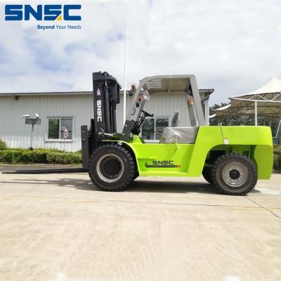 China Adjustable Cab Location 8 Ton Diesel Powered Forklift with Japan Mitsubishi Isuzu Engine for sale