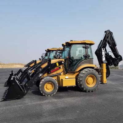 Cina Cummins EURO V Motor Compact Wheel Loader Backhoe Loader SNSC Sistema completamente idraulico in vendita