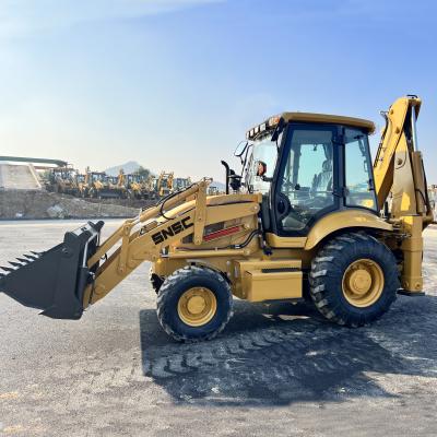 China 4280mm Max. Digging Depth 4WD Compact Loader Backhoe with Front End Loader and ROPS Cab for sale