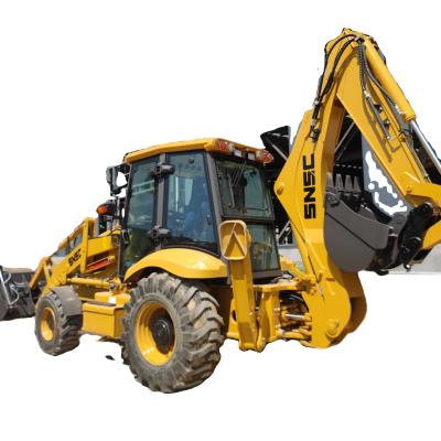 China 37 KW SNSC 388/388T Hydraulic Steering H Outrigger Backhoe Excavator Loader 4x4 for Work for sale