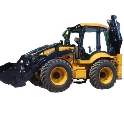 China Mini Loader 4x4 H Outrigger Backhoe Excavator EOUGEM 75KW 388 Hydraulic Steering Loader for sale