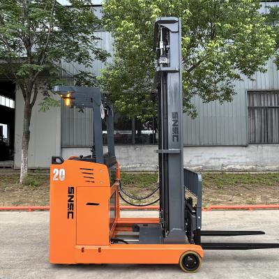 China AC Motor Electric Forklift SNSC 2T Electric Reach Truck with Triplex 7.5m Mast for sale