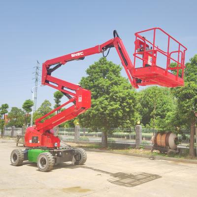 China Achterwiel aandrijving Hydraulische articulerende boomlift voor een soepel bouwlift Te koop