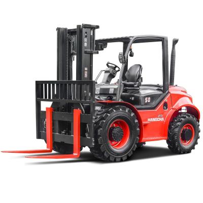 China 5 Ton 4x4 All Rough Terrain Off Road Diesel Forklift With Big Power Engine for sale