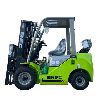 China 2.5 Ton SNSC LPG Gasolion Forklift With Japanese Engine Triplex 4.5 Meters Mast for sale