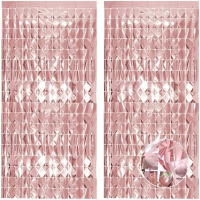 China PET Foil Square Curtains Party Backdrops Decorations Metal Decor Home Wall Art For Living Room for sale