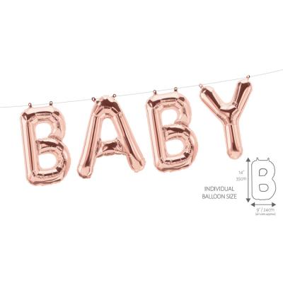 China Foil Rose Gold Blue BABY SHOWER Backed To Be FOIL BALLOON Party Decoration for sale