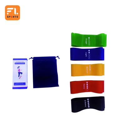 Chine Silicone Mini Yoga Resistance Loop Bands 600*50mm élastiques de latex de bande à vendre