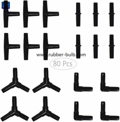 Китай Соединители черная пластмасса трубопровода авиакомпании аквариума, стандарт 3/16