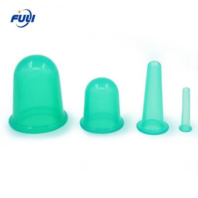 China 4 piece in massage gua sha tin suction sha tasteless beauty balance silicone thumb cupping health massage for sale