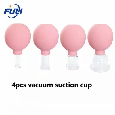 China 4 Pcs Medical Device Cuppings Set For Body Anti Cellulite Silicone Vacuum Massage Suction Cupping For Therapy for sale