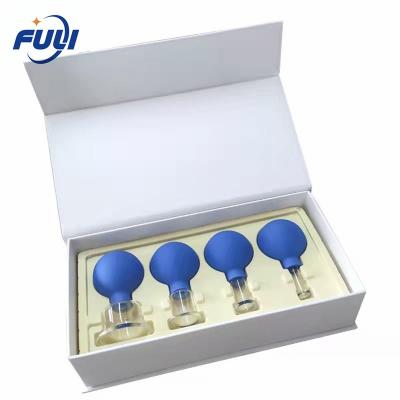 China 4 Pcs 15/25/35/55mm Different Sizes Suction Cup Kit Cupping Set Vacuum Cupping Cups Facial Cupping for sale