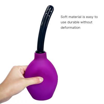 China Enema Bulb for Men, Anal Douche for Women, Reusable Vaginal or Anal Cleaner with Soft and Smooth Nozzle, 224ML (Purple) for sale