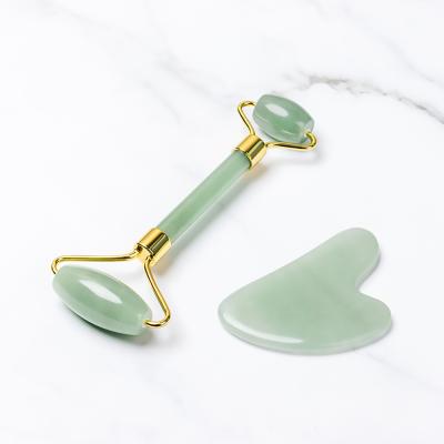 China Gesichts-Hals-Augen-Behandlungs-Hautpflege Jade Roller With Gua Sha zu verkaufen