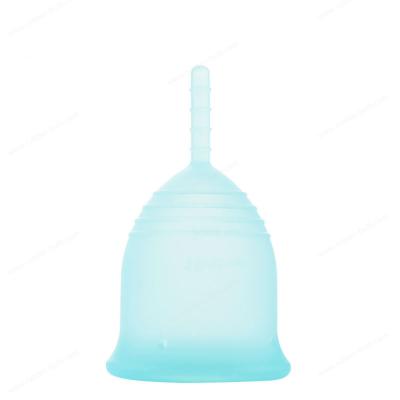 China Taza menstrual reutilizable del silicio suave superior del grado médico de la taza del período menstrual para las mujeres incluyendo bolso portátil del almacenamiento en venta