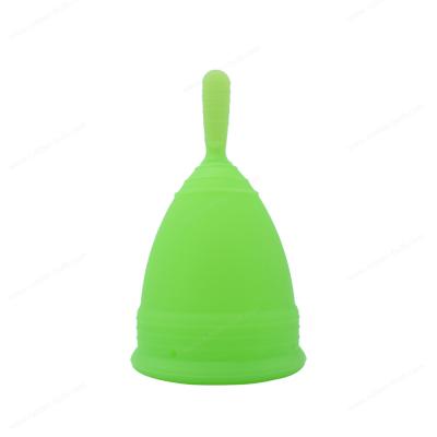 China Silicone Lady Menstrual Cup OEM Customize Logo Colorful Foldable Reusable for sale