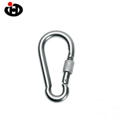 China Hot Selling Stainless Steel Safety Carabiner Rigging Hook With Screw Lock Nut for sale