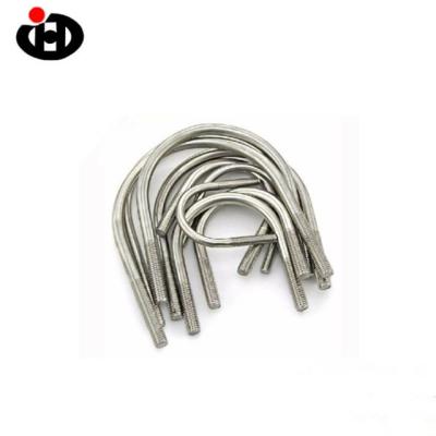 China Hot Sale Stainless Steel Double Bolt High Strength Horse Clamp Square U-Bolt Flange 10.9 for sale