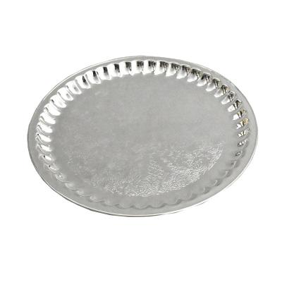 China Table Decoration Metal Silver Gold Snack Dish Fruit Nut Dish Eco - Friendly Sweet Tray for sale