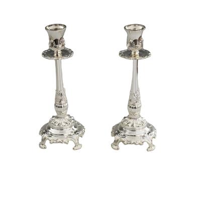 China Silver European Wedding Metal Decoration Floor Standing Candle Holders for sale